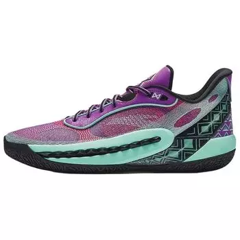 Anta Crazy Tide 6 модные универсальные амортизирующие износостойкие нескользящие низкие баскетбольные кроссовки мужские фиолетовые розовые зеленые 112431111-5 39
