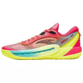 Anta Crazy Tide 6 Nitrogen Technology Shock Absorption Non-Slip Low-Top Basketball Shoes Men sneaker Red Yellow 112431106Q-1 44.5