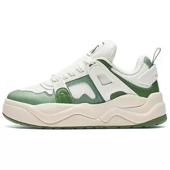 Anta Cream Bag Comfortable Fashion Non-Slip Wear-Resistant Low-Top Skate Shoes Women sneaker White Green 922438009-4 35.5