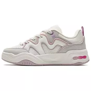 Anta Cream Bag Trendy Casual Non-Slip Wear-Resistant Low-Top Skate Shoes Women sneaker White Gray Pink 122528036-1 36.5