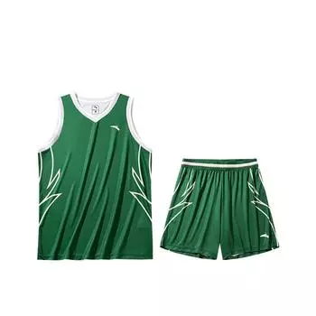 Anta CUBAL League Equipment дышащая майка без рукавов с V-образным вырезом и средней талией, эластичные быстросохнущие шорты, баскетбольный комплект для мужчин, баскетбольный комплект 152431212-2 M