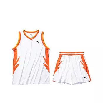 Anta CUBAL League Equipment V-образный вырез дышащий быстросохнущий безрукавный жилет полосатые свободные шорты баскетбольный комплект мужской баскетбольный комплект 152431212-5 M