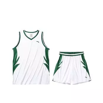 Anta CUBAL League Equipment V-образный вырез дышащая майка без рукавов цветные эластичные шорты средней талии баскетбольный комплект мужской баскетбольный комплект 152431212-1 M