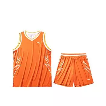 Anta CUBAL League Equipment V-образный вырез дышащий быстросохнущий безрукавный жилет полосатые свободные шорты баскетбольный комплект мужской баскетбольный комплект 152431212-6 L