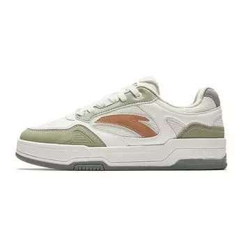 Anta Cyber Versatile Casual Wear Durable Lightweight Increased Height Low-Top Skate Shoes Women sneaker White Green 922538012-5 35.5