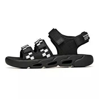 Anta Детские асимметричные 1 удобные универсальные пляжные сандалии детские сандалии черные A332126612-7 33