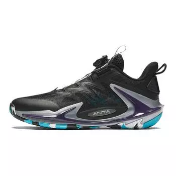 Anta Детские баскетбольные кроссовки Crazy Spike Outdoor Professional с нескользящей дышащей подошвой, детские баскетбольные кроссовки черного цвета 312431111-5 36