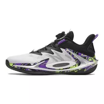 Anta Детские баскетбольные кроссовки Crazy Spike Outdoor Professional с нескользящей подошвой и дышащим верхом, детские кроссовки белого и черного цвета 312431111-4 34