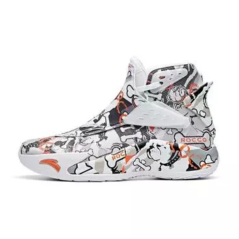 Anta Детские баскетбольные кроссовки KT5 Thompson с нескользящей подошвой, амортизирующие, дышащие, высокие, детские кроссовки черного и белого цвета 312011105-1 39