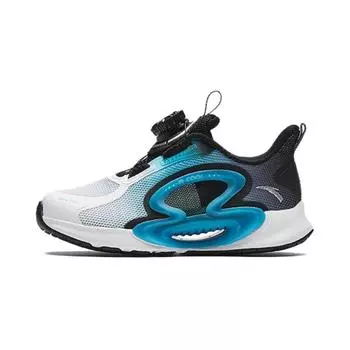 Anta Детские ежемесячные удобные простые физические тесты амортизация износостойкие низкие кроссовки для бега детские кроссовки синие белые A312429999-2 28