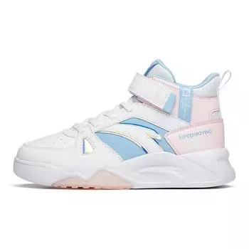 Anta Детские повседневные нескользящие износостойкие высокие кеды для скейтбординга Детские кеды для скейтбординга белые синие 322148002-9 39