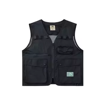 Anta Dominator SS22 однотонный жилет без рукавов с несколькими карманами унисекс жилеты черный 152228606-2 M