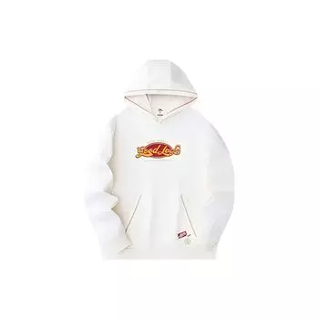 Anta Dragon Year Series Good Things Happen Letter Cartoon Anime Print Hooded Pullover Long Sleeve Sweatshirt Unisex sweatshirt White 952418721-1 2XL