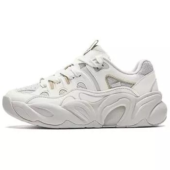 Anta Duo Duo Shoes Толстая подошва Удобные износостойкие низкие туфли для папы Женские кроссовки Белый Серый 122438888-3 40