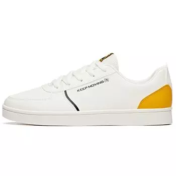 Anta Прочные нескользящие низкие кроссовки для скейтбординга мужские кроссовки белые желтые 912128009-4 43