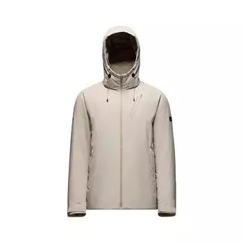 Anta Dynamic Series Water-Resistant Letter Hooded Zipper Long Sleeve Down Jacket Men outerwear Khaki 952447906-1 M
