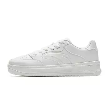 Anta Easy 2 Simple Versatile Height Increasing Wear Resistant Lightweight Non Slip Low Top Skate Shoes Women sneaker Paper-White 922528002Q-3 35.5