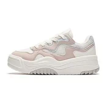 Anta Egg Shoes 2.0 Trendy Casual Height Increasing Lightweight Low Top Skate Shoes Women sneaker Lotus-Gray 122438021-3 35.5