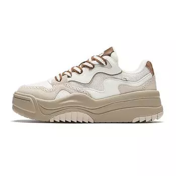 Anta Egg Shoes 2.0 Trendy Versatile Lightweight Low-Top Skate Shoes Women sneaker Ivory-White 122438021-1 37.5