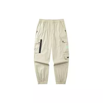 Anta Elastic Waist Joggers With Multiple Pockets Men Bottoms Khaki 152228515-1
