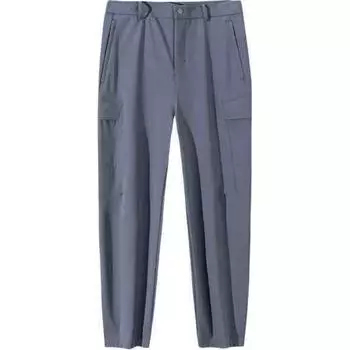 Anta Elite Series Fleece Lined Solid Color Zipper Warm Mid Waist Casual Knitted Sports Pants Men bottoms Gray 152447523N-1 L