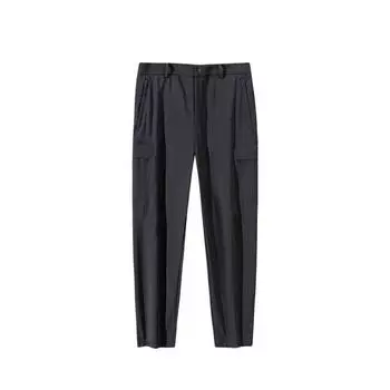 Anta Elite Series Fleece Lined Zipper Warm Mid Waist Casual Knitted Sports Pants Men pants Basic-Black 152447523N-2 S