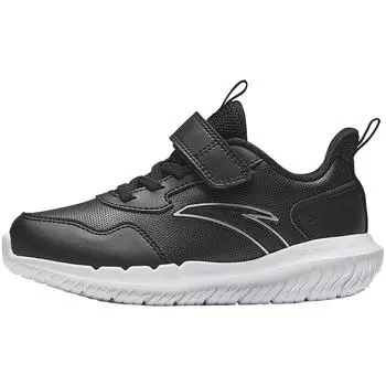 Anta Energetic Comfortable Versatile Lightweight Shock Absorbing Low Top Kids Running Shoes Kids sneaker Black White A12439968-8 28