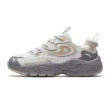 Anta Fabric Synthetic Leather TPU Starlight Trendy Versatile Lightweight Increased Height Low-Top Dad Shoes Women sneaker White Gray 922348836-7 37.5