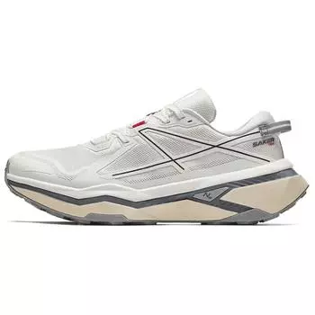 Anta Falcon 2 Comfortable Fit Fabric Non-Slip Shock Absorption Low-Top Trail Running Shoes Men sneaker Beige 112445502A-2 40.5