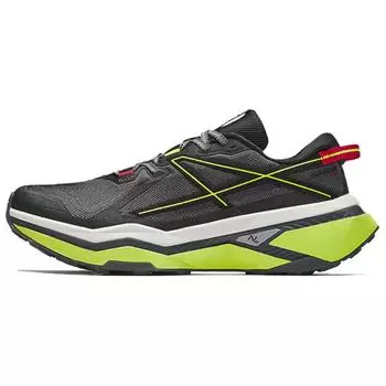 Anta Falcon 2 Comfortable Fit Fabric Wear-Resistant Shock Absorption Low-Top Trail Running Shoes Men sneaker Black Green 112445502A-1 43