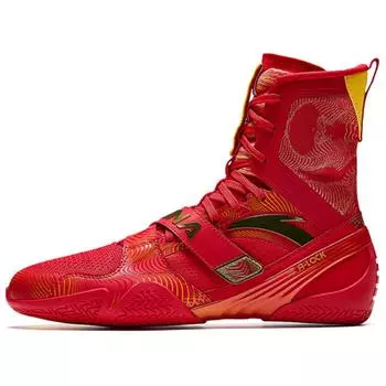 Anta Fashion Trend High-Top Boxing Training Shoes Unisex Sneakers Red Black Yellow 412440102-5 44
