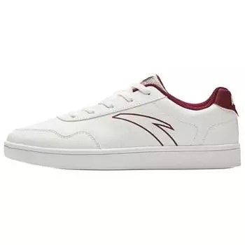 Anta Fashion Versatile Waterproof Lightweight Breathable Low-Top Skate Shoes Women sneaker White Red 922538041-3 35.5