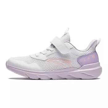 Anta Fashionable Versatile Cute Non-Slip Shock Absorbing Breathable Low-Top Running Shoes Kids Sneakers White Purple A22435567-6 33