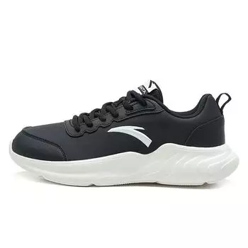 Anta Fashionable Versatile Fabric Synthetic Leather Non-Slip Breathable Low-Top Running Shoes Men sneaker Black White 912345527-5 43