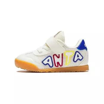 Anta Fashionable Versatile Non-Slip Wear-Resistant Low-Top Toddler Shoes Baby sneaker White Blue 312430022-1 24