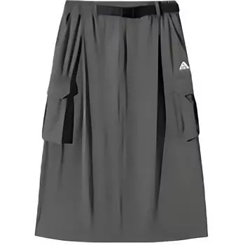Anta Fashionable Versatile Simple Casual Long Skirt Women skirts Graphite-Gray 962516201-1 S