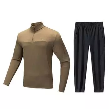 Anta Fitness Base Layer Long Sleeve Top And Elastic Waist Long Pants Casual Sports Set Men sets 152446402-2+152447323N-2 M