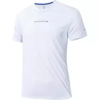 Anta Fitness Letter Круглый вырез свитера прямая с коротким рукавом футболка мужские топы чисто-белый 152435110-2 S