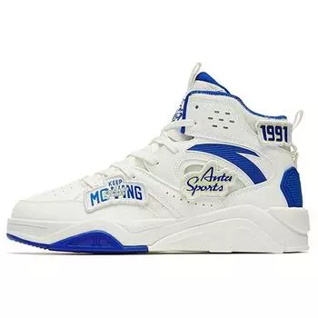 Anta Flame 3.0 противоскользящие прочные высокие скейт-кеды женские скейт-кеды белые синие 122248088-3 36