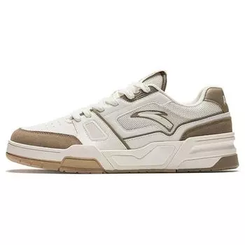 Anta Flame 5 Non-Slip Low-Top Skate Shoes Men Sneakers White Brown 112428081-1 39