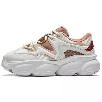 Anta Fleece Claw Comfort Non-Slip Warm Low-Top Casual Shoes Women sneaker White Pink Brown 122448881-8 38