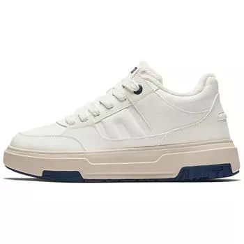 Anta Fleece Lined Comfortable Fashion Non-Slip Warm Mid-Top Sneakers Men Sneakers White Blue 112448920-4 41