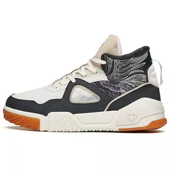 Anta Износостойкие теплые нескользящие высокие кроссовки для скейтбординга с флисовой подкладкой, мужские кроссовки белого и серого цвета 112148902-4 42