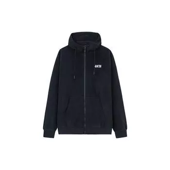 Anta Флисовая куртка с капюшоном и застежкой-молнией Lifestyle Series, унисекс, базовая, черная 972338706-3 3XL