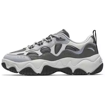 Anta Flowing Fire Versatile Trendy Non-Slip Wear-Resistant Breathable Low-Top Casual Shoes Men Casual Shoes Gray White 112518853-2 39