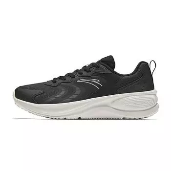 Anta Fly High Leather Lightweight Low Top Casual Running Shoes Women Sneakers Black White 922445510-6 36
