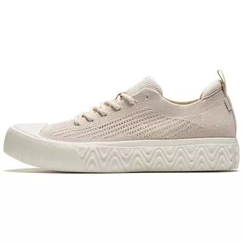 Anta Flyknit Нескользящие Дышащие Низкие Кеды для Скейтборда Мужские Кроссовки Грязно-Серые 112428014-3 42.5