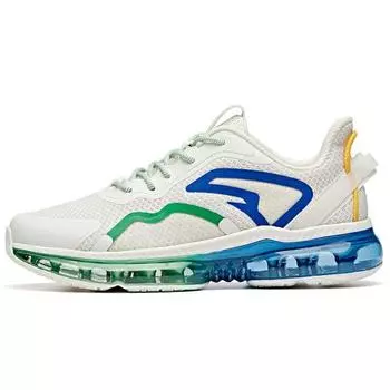 Anta Full-Length Air Cushion Low-Top Running Shoes Men sneakers White Green Blue 912025502-8 40.5