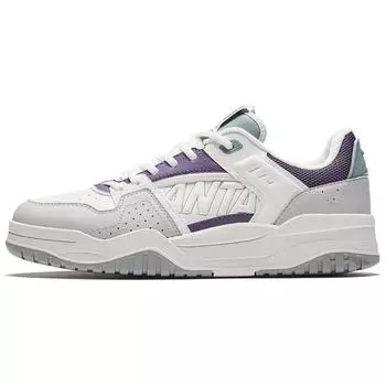 Anta Full Score Comfortable Fashion Trendy Lightweight Increased Height Low-Top Sneakers Women sneakers White Gray Purple 122448032-1 37.5