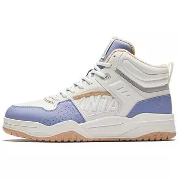 Anta Full Score Comfortable Versatile Non-Slip Warm High-Top Skate Shoes Women Skate Shoes White Blue 122448972-1 36